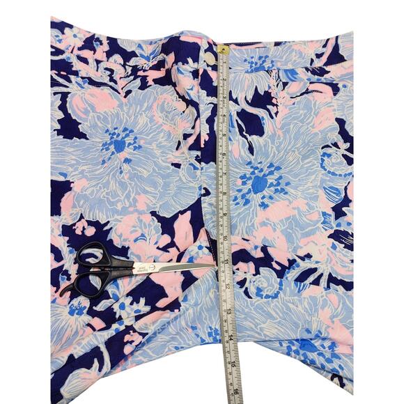 Lilly Pulitzer Kelly High Rise Crop Flare Pants Navy Amore Please Womens Size 6 - Picture 6 of 7